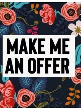 Floral Navy Canvas with Coral and Teal Blooms